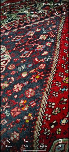 Two Matching Persian Abadeh Hand Knotted Rug Carpets