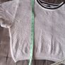 White Cropped Top with holes size Small Image 3