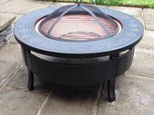 Multifunctional Round 3-in-1 Metal Garden Fire Pit BBQ Ice Bucket Patio Heater