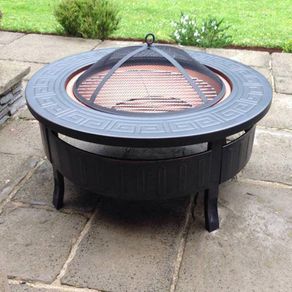 Multifunctional Round 3-in-1 Metal Garden Fire Pit BBQ Ice Bucket Patio Heater