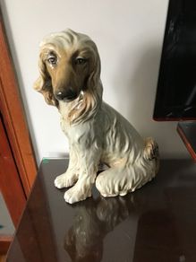Afghan Hound Pottery Dog