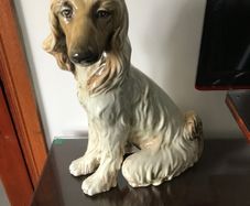 Afghan Hound Pottery Dog