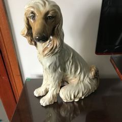 Afghan Hound Pottery Dog