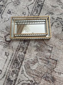 gold glass tray