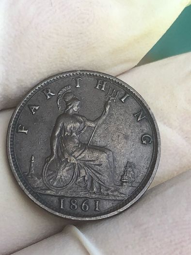 1861 Victoria Farthing Collectable grade