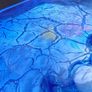Murano Style Blue Stratus Hand Blown Bowl Image 5