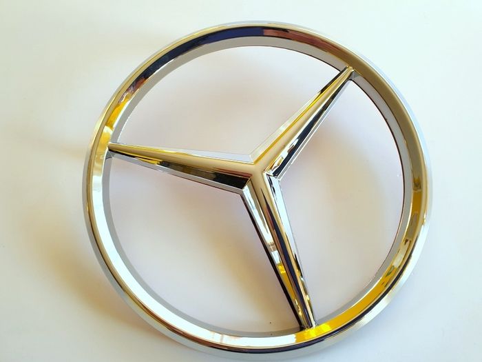 Mercedes 170mm Chrome color front / rear Badge Sticker Logo