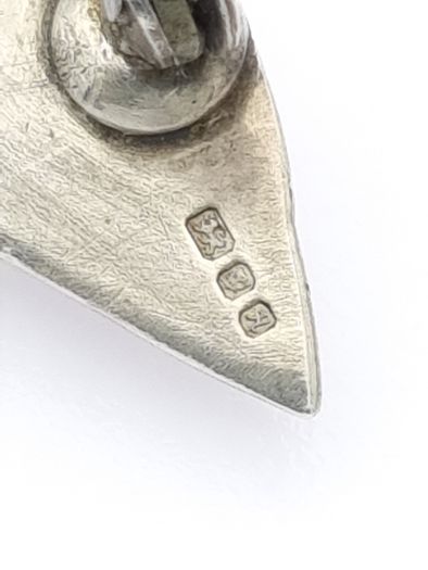 925 Vintage Sterling Silver Turquoise Brooch, 1982
