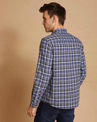 Paul Costelloe Blue Living Brushed Check Shirt XL