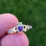 9ct Yellow Gold Amethyst Claddagh Ring Image 4