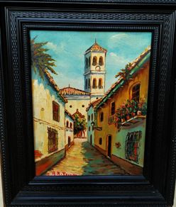 NO 59 oil painting  TOWN SCAPE