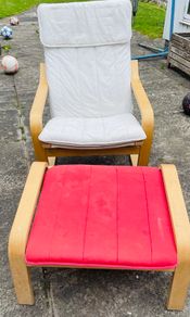 Ikea chair and footstool