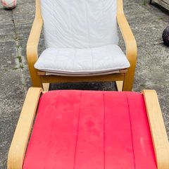 Ikea chair and footstool