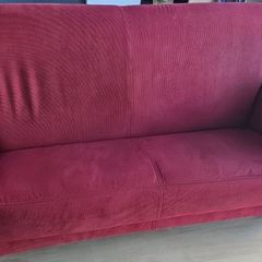 Red 3 seater sofa