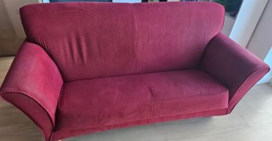 Red 3 seater sofa