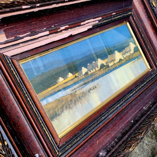 Vintage framed "evening connemara"