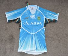 Springboks Sevens South Africa Player Issue Training Rugby Jersey Shirt Rare Free Post