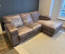 3 seater L shaped leather couch