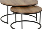 Round Coffee Table Pair