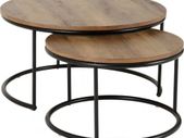 Round Coffee Table Pair