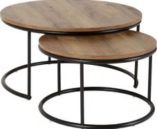 Round Coffee Table Pair