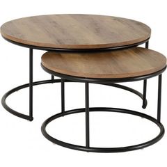 Round Coffee Table Pair