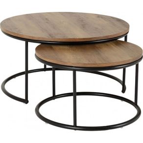 Round Coffee Table Pair
