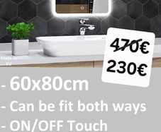 LED Bathroom Mirror Bluetooth Speakers Bright Light