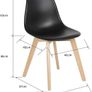 4 x   Dining Chairs with Solid Beech Wood Legs Set of 4 Image 5