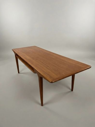 Exquisite Danish Teak Coffee Table Attributed to Johannes Andersen