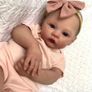 Reborn Dolls Newborn Baby Reborn Dolls Reborn Girls 19 inch Lifelike Soft Silicone Realisitc Handmade Vinyl soft Lifelike Cute Newborn Reborn Doll Toys, Yellow Image 3