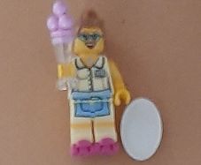 LEGO Minifigures 71002 Series 11 Diner Waitress.  Discontinued and in good condition.