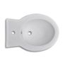 White Ceramic Toilet & Bidet Set Image 10