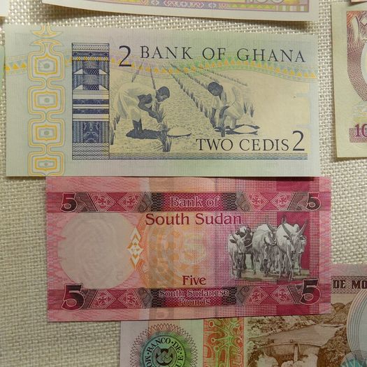 Lot of 9 Uncirculated Banknotes from Africa.Picturesque,Clean,Crisp,Bright condition.No 12.