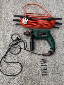 Bosch Drill / Black and Decker extension lead 2 pin charger