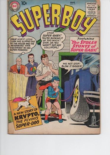 Superboy #71 Bad Boy Clark Kent 1958 Dc Silver Age Comic