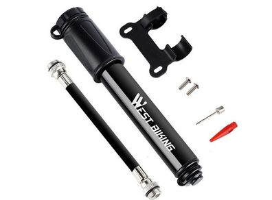 100Psi Mini Bike Pump Aluminum Alloy Bicycle Hand Air Pump Tire Inflator Schrader Presta Valve MTB Road Cycling Pump Ball Football