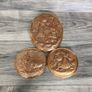 Vintage Indian Hand Crafted Embossed Copper Art Oval Image 8
