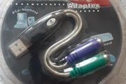 Dual USB to PS/2 Mouse and Keyboard Converter Cable Adapter for computer desktop