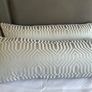 Cushion with cover stylish silver embossed fabric Image 4