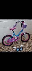 Girl's bike with stabilisers