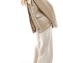 ASOS DESIGN borg collar oversized flight jacket in cream size S Image 4