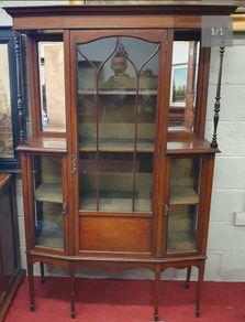 Edwardian Mahogany and Inlaid Display Cabinet