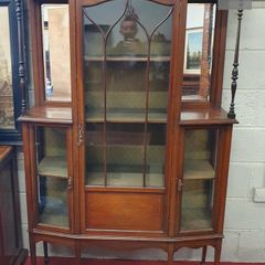 Edwardian Mahogany and Inlaid Display Cabinet
