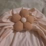 cream turban style baby hat Image 2
