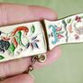 Vintage Brass Enamel Dagger, Enamel Letter Opener, Paper Knife with Case, Home, and Office Decor, Unique Coloured Letter Opener. Image 10