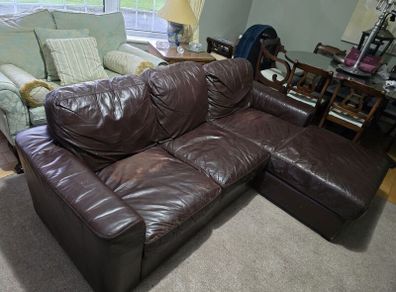 leather 3 seater sofa