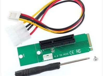 PCI Express PCI-E 4X Female to NGFF M.2 M Key Male Adapter Converter Card