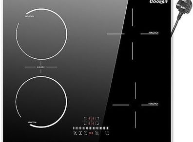 Plug-in Induction Hob 60CM 4 Zone, Plug in Electric Hob 13 amp 4 ring, 2800W Electric Induction Hob 220V, Cooking Hob 60CM with Flexible Zone