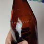 239 - Vintage Brown Glass Embossed Letters Bulmers Collectible Decorative Bottle Image 5